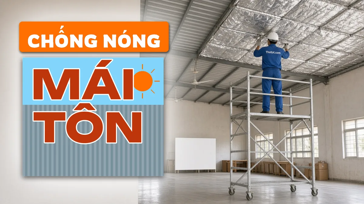Chống nóng mái tôn trường học