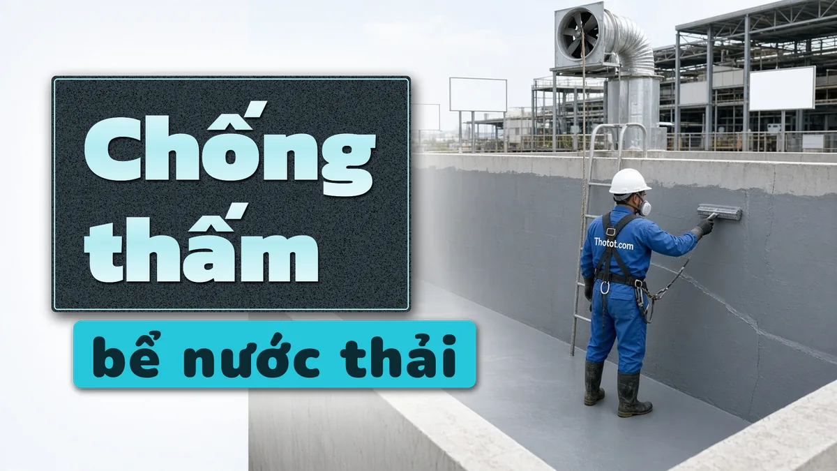 Chống thấm bể, hố ga khu xử lý nước thải nhà xưởng