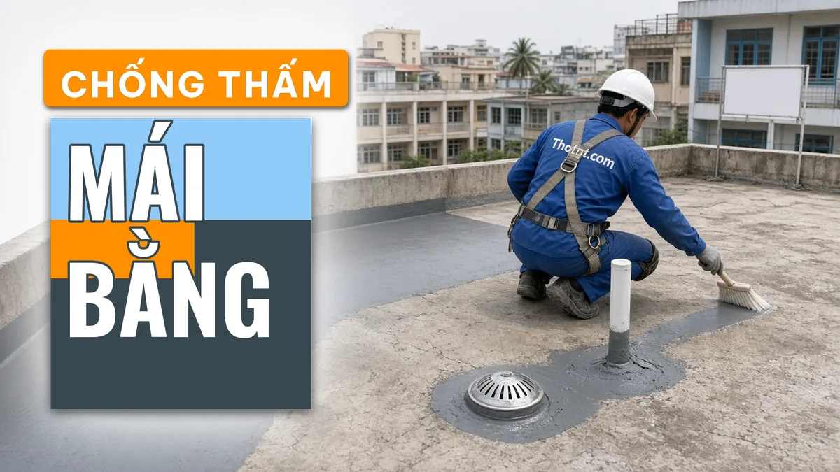 Chống thấm mái bằng trường học