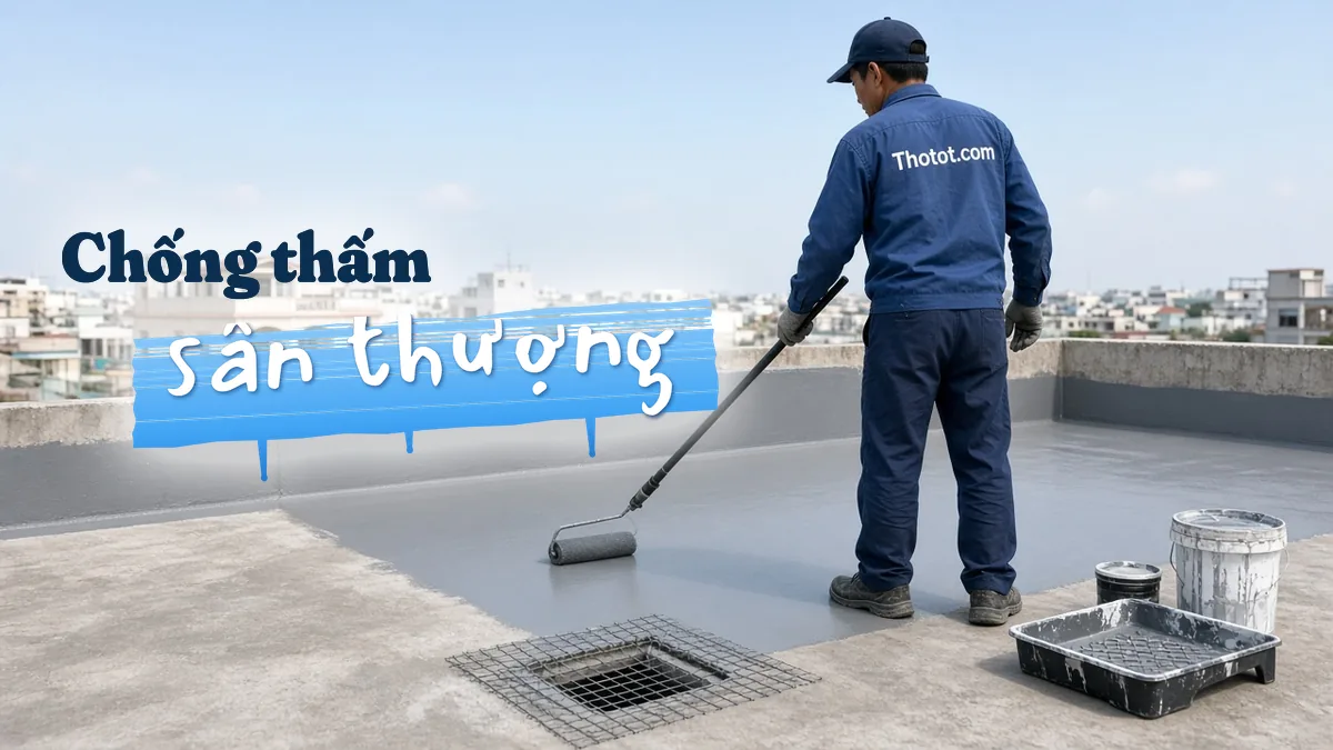 Chống thấm sân thượng, ban công văn phòng