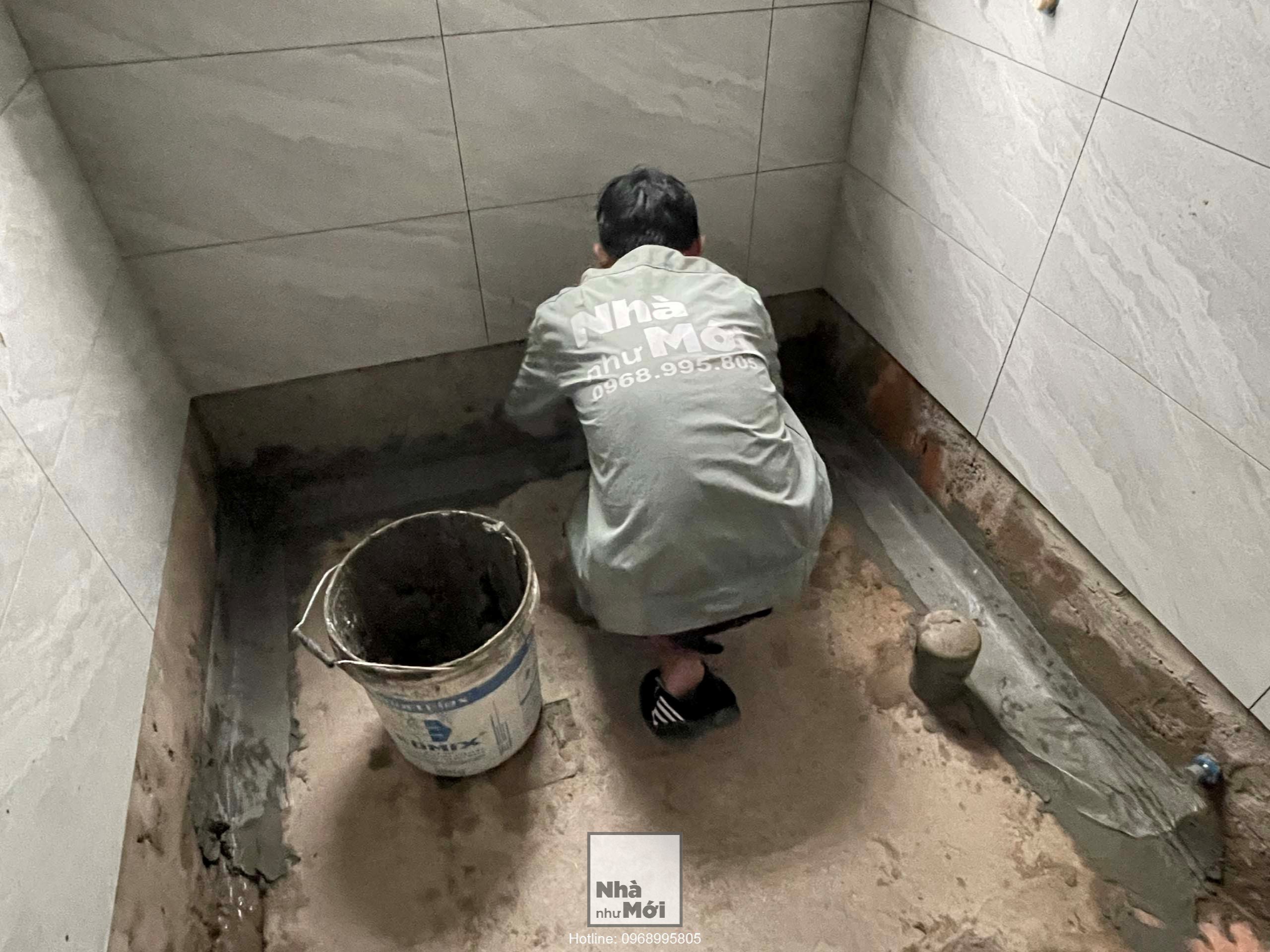 Chống thấm WC thấm xuống dưới