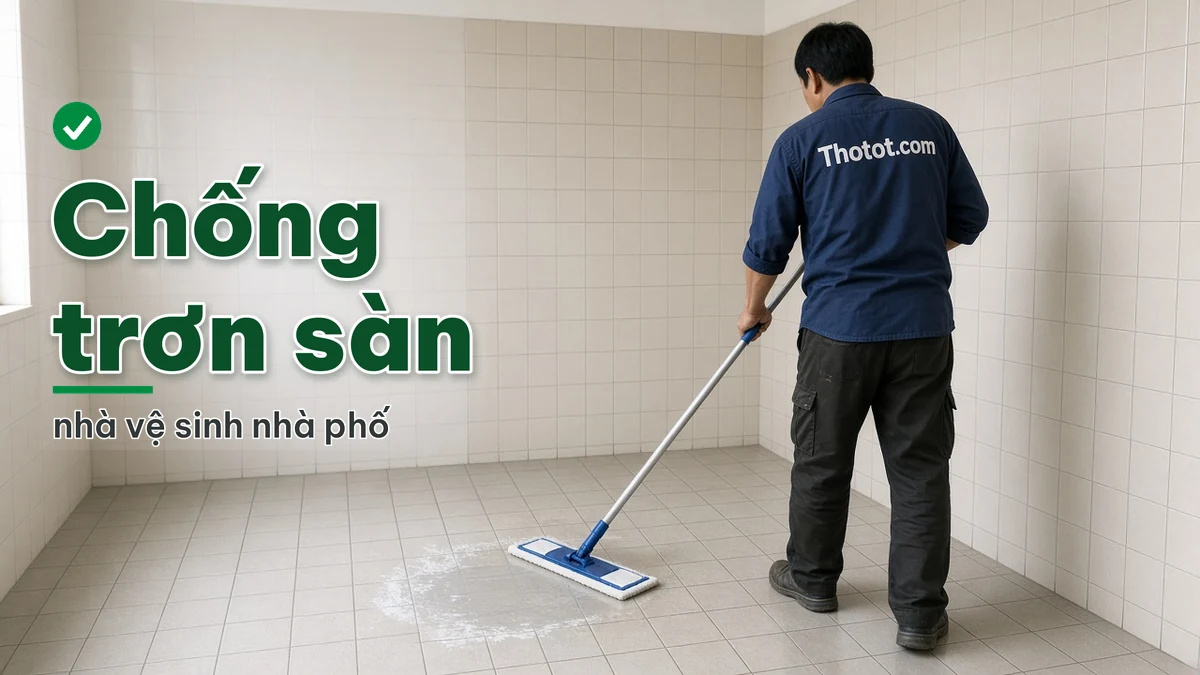 Chống trơn sàn nhà vệ sinh nhà phố