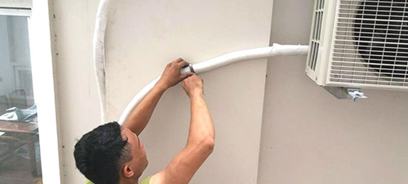 Đi ống thoát nước máy lạnh