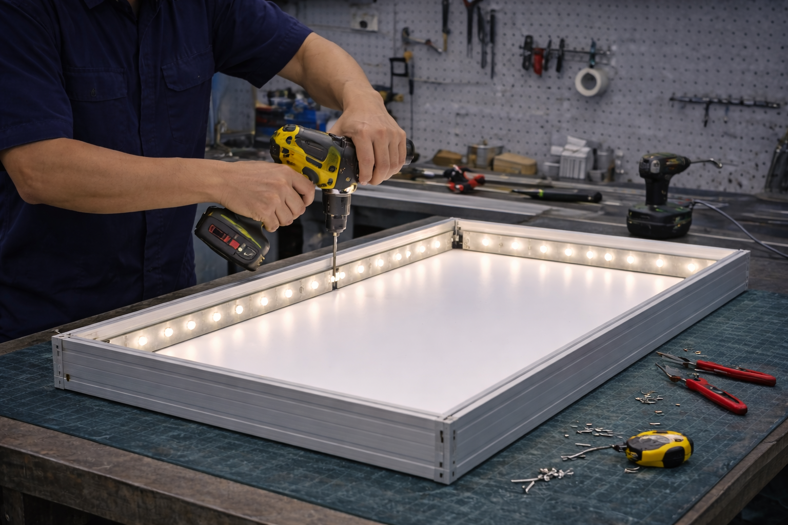 Gia công khung hộp đèn chắc chắn, bền đẹp, an toàn