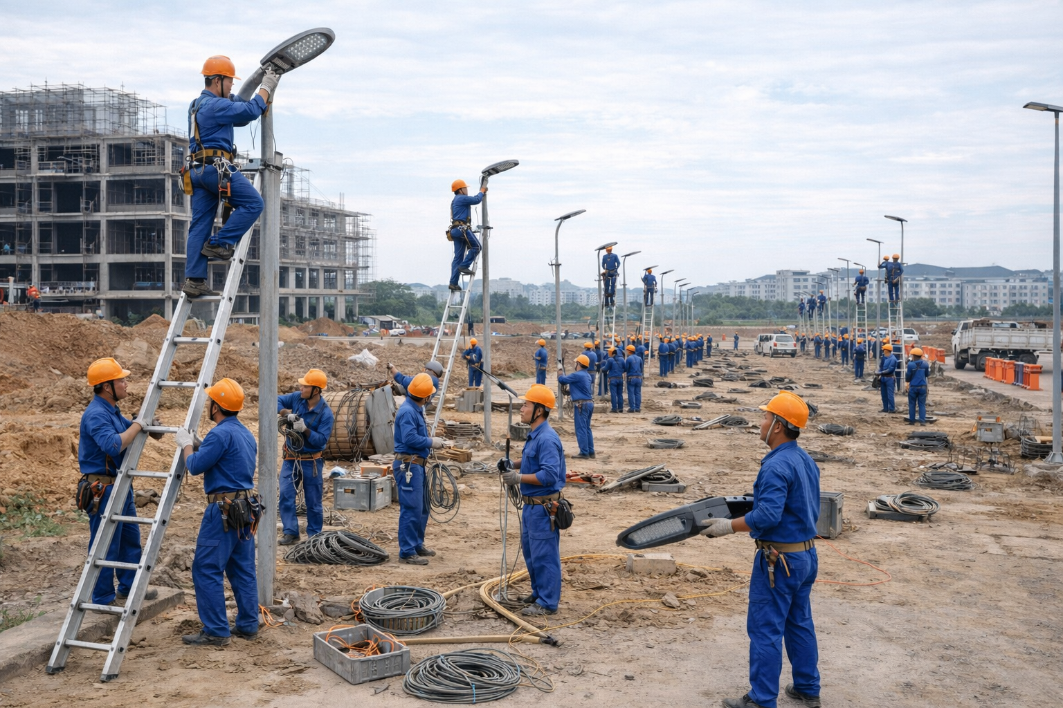 Hỗ Trợ Nhân Công Cho Công Trình Đèn Số Lượng Lớn | Thotot.com