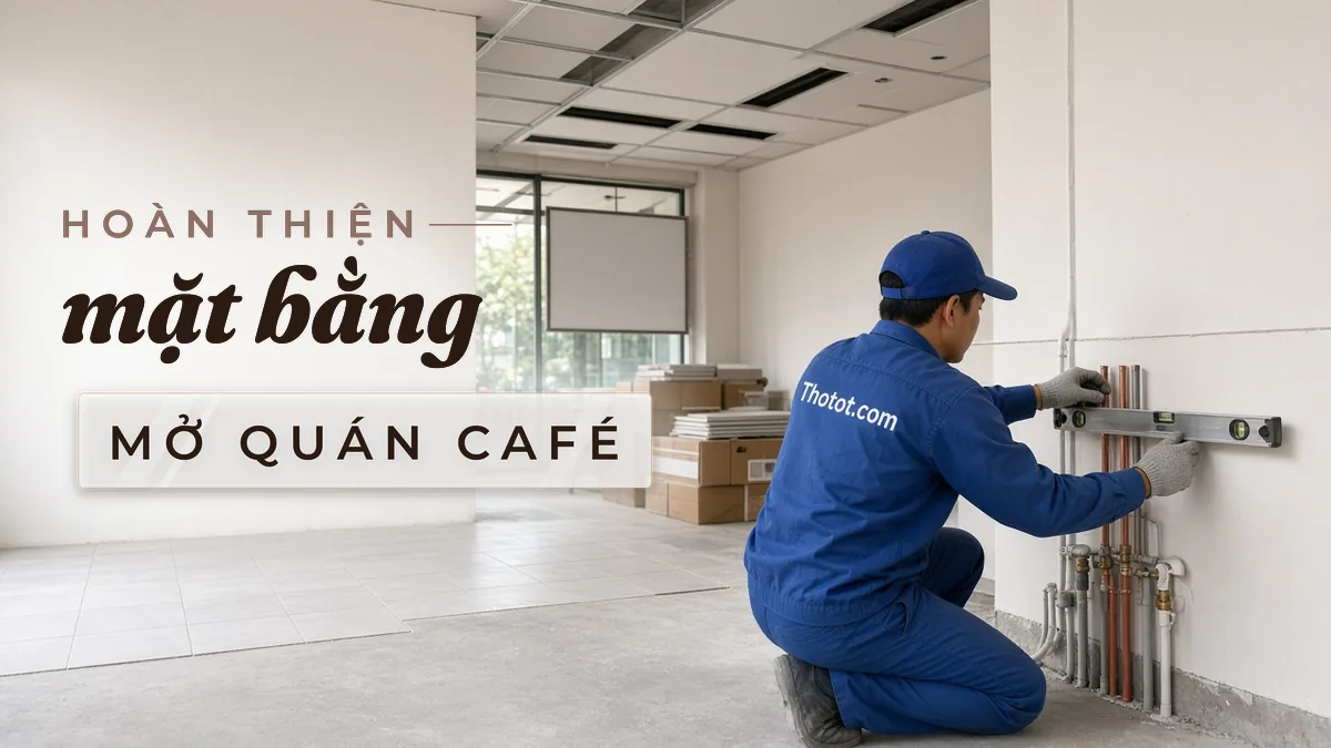 Hoàn thiện mặt bằng thuê mở quán café
