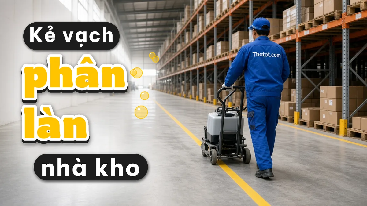 Kẻ vạch sơn phân làn nhà kho