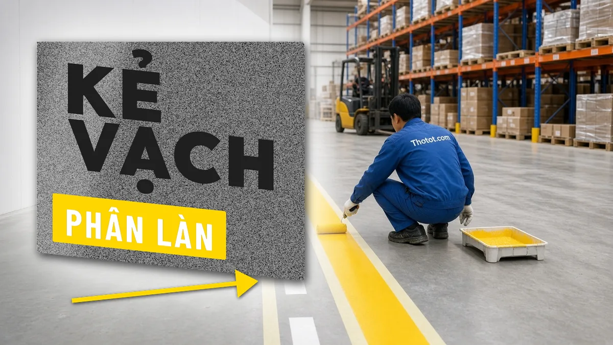 Kẻ vạch sơn phân làn nhà xưởng