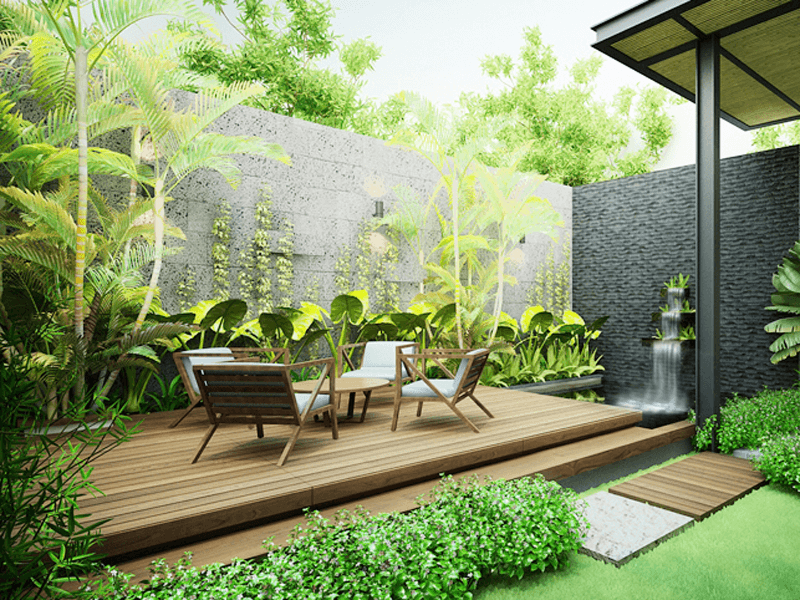 Khảo sát sân vườn biệt thự