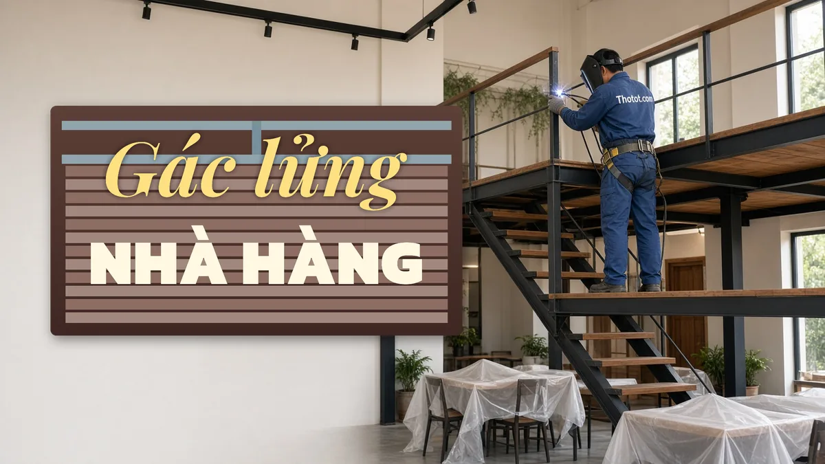 Làm gác lửng nhà hàng
