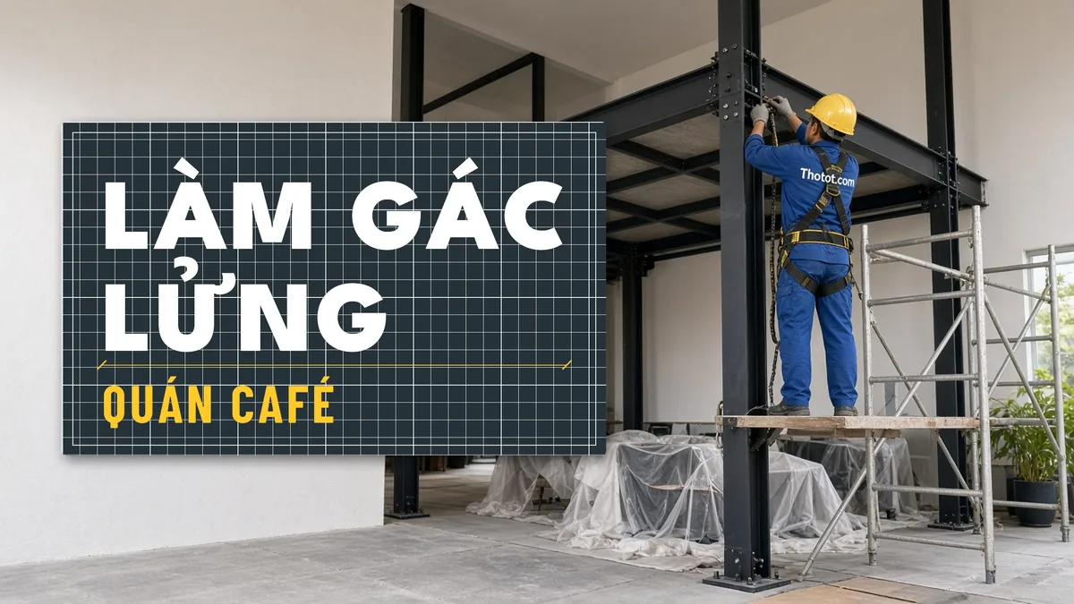 Làm gác lửng quán café