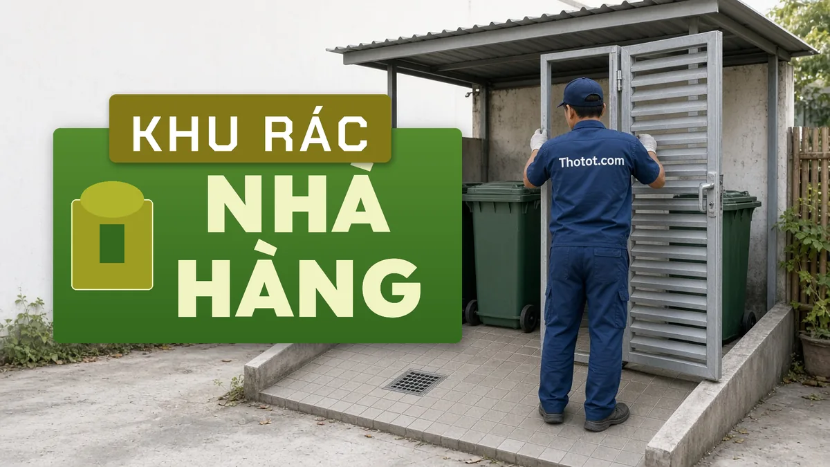 Làm khu tập kết rác nhà hàng