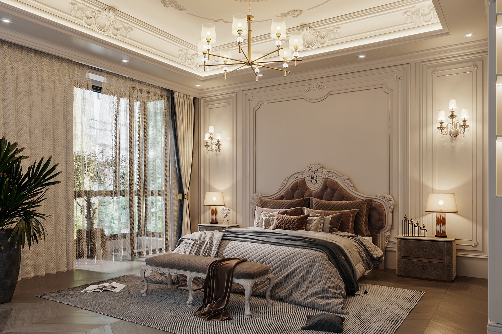 Làm mới phòng ngủ biệt thự