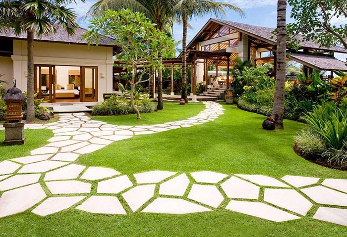 Làm mới sân vườn biệt thự