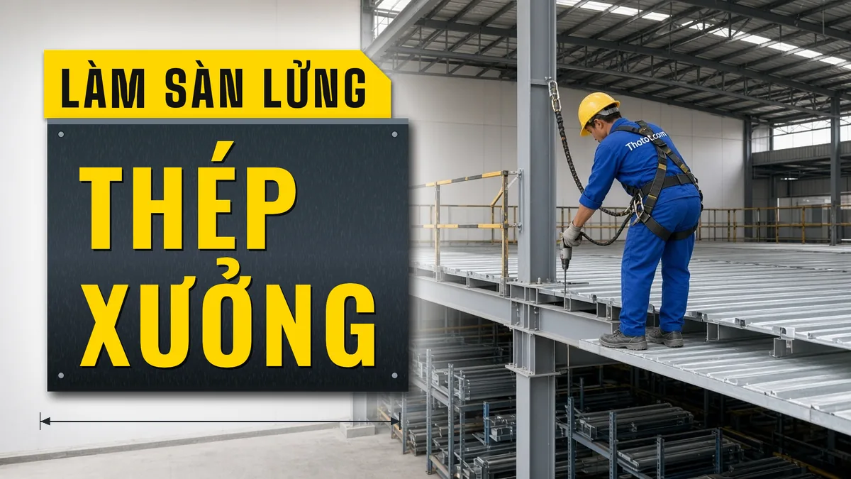 Làm sàn lửng thép nhà xưởng