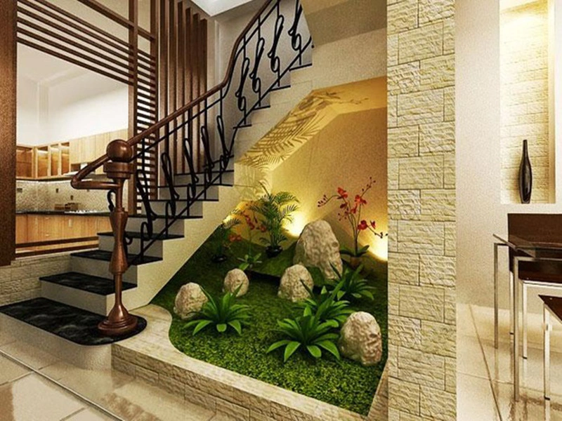 Làm tiểu cảnh gầm cầu thang