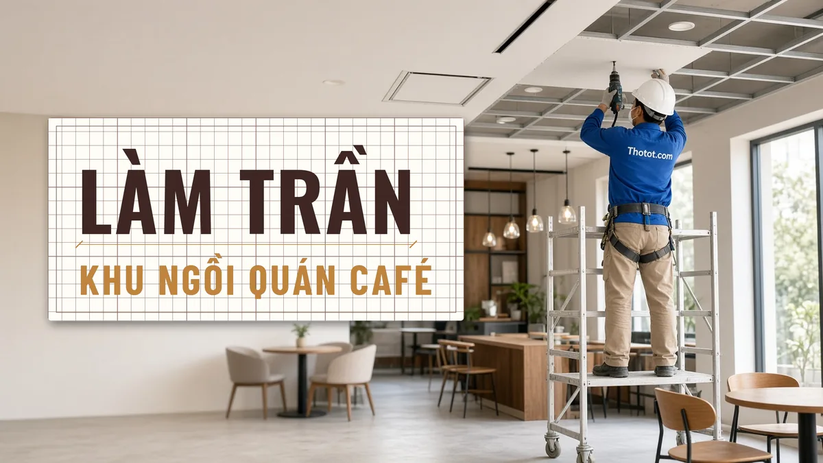 Làm trần khu ngồi quán café