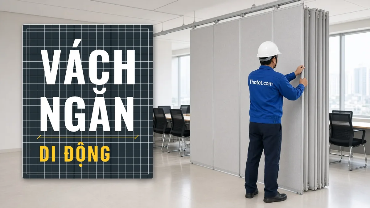 Làm vách ngăn di động phòng đào tạo văn phòng