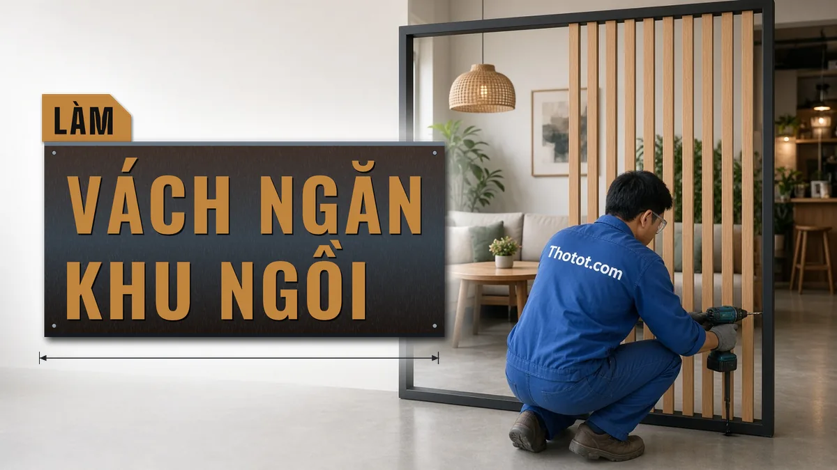 Làm vách ngăn khu ngồi riêng quán café