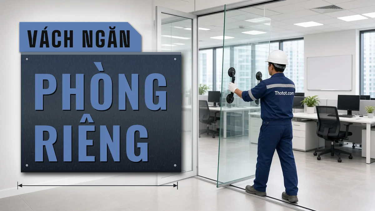 Làm vách ngăn phòng làm việc riêng văn phòng
