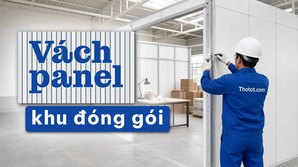 Làm vách panel ngăn khu đóng gói nhà kho
