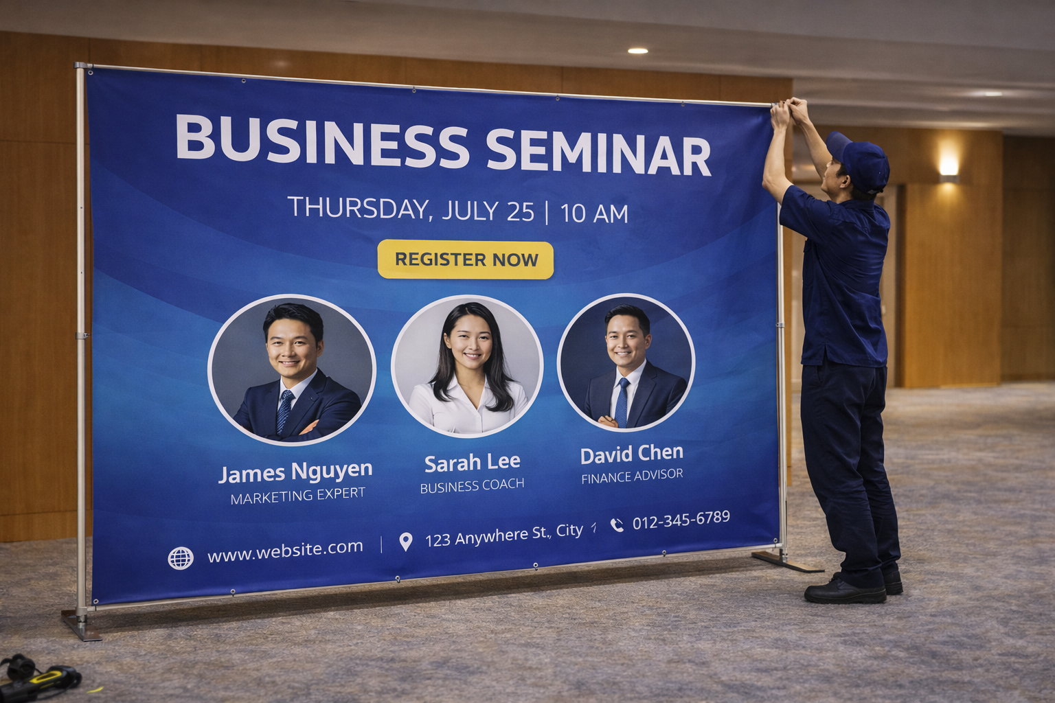 Lắp đặt backdrop sự kiện – Thi công nhanh, đúng kỹ thuật