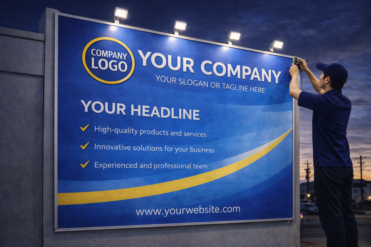 Lắp đặt bảng quảng cáo lớn – Thi công an toàn, đúng kỹ thuật