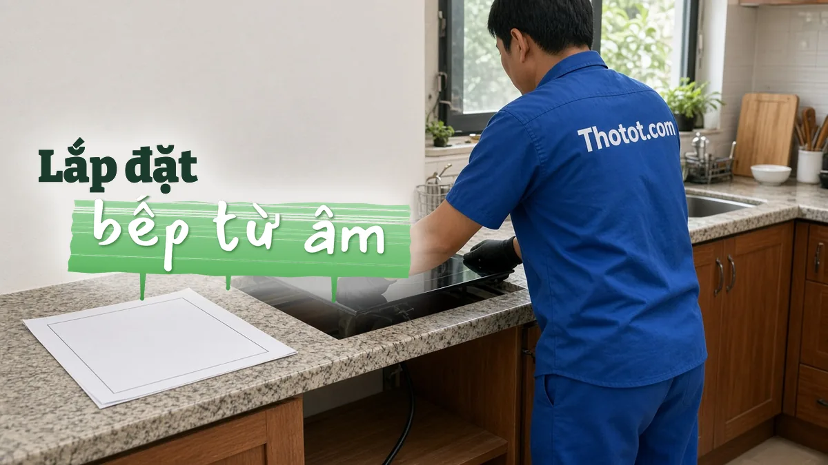 Lắp đặt bếp từ âm