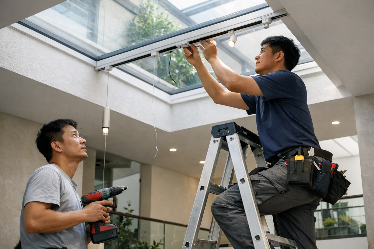 Lắp đặt chiếu sáng giếng trờ