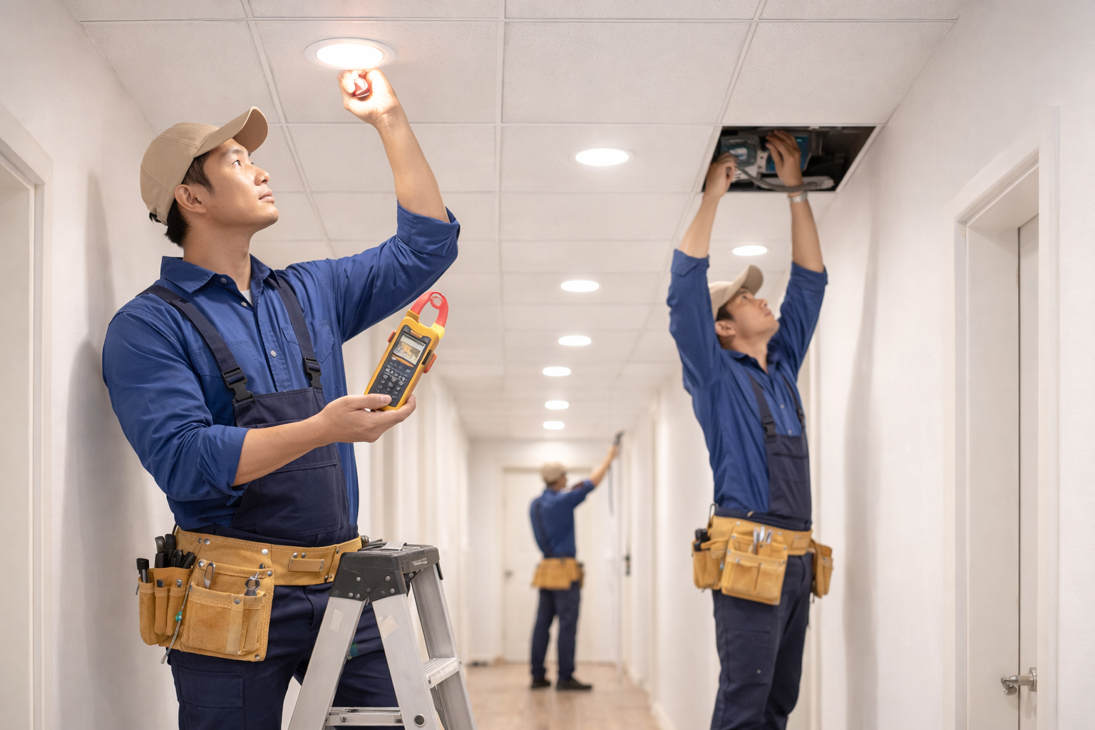 Lắp đặt hệ thống chiếu sáng hành lang – lối đi