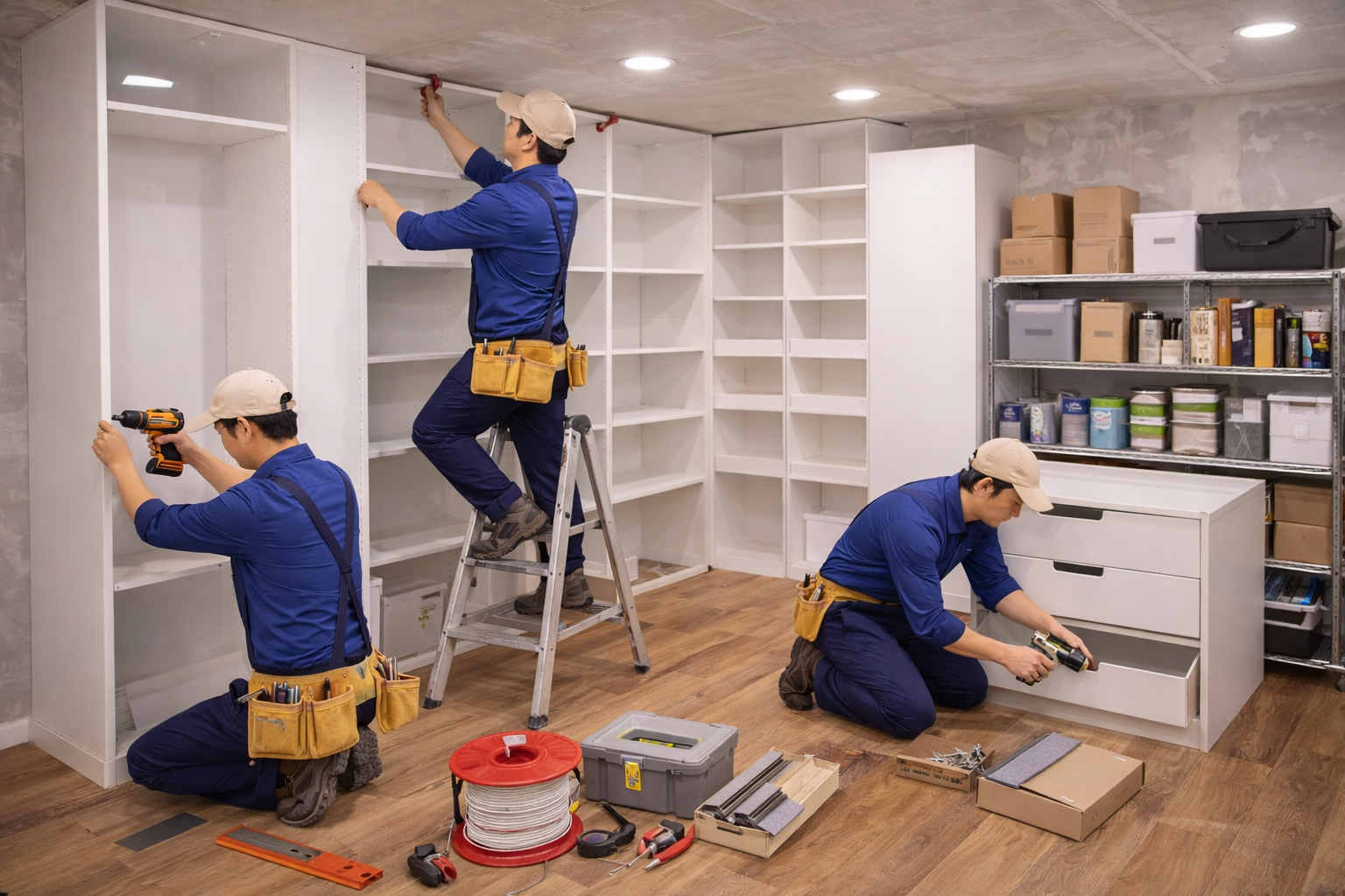 Lắp đặt kệ – tủ lưu trữ kho – phòng chứa đồ