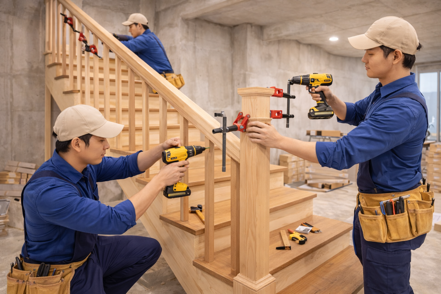 Lắp đặt lan can – tay vịn