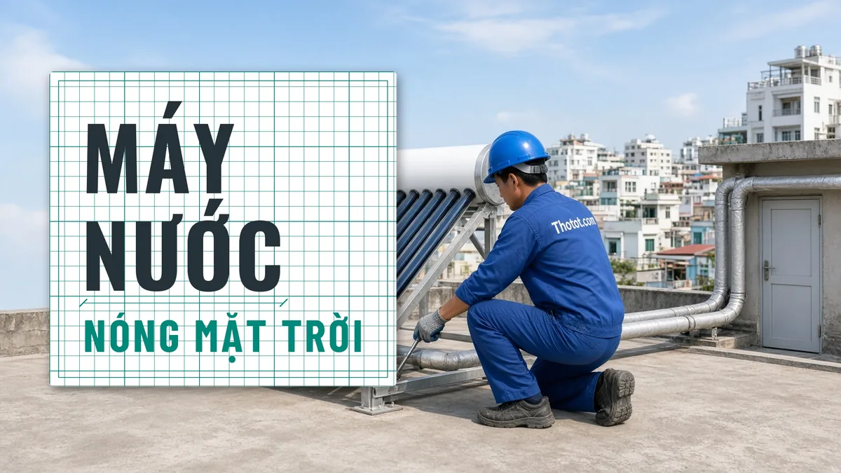 Lắp đặt máy nước nóng năng lượng mặt trời