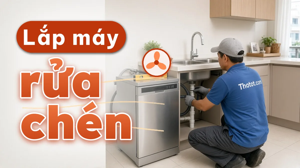 Lắp đặt máy rửa chén