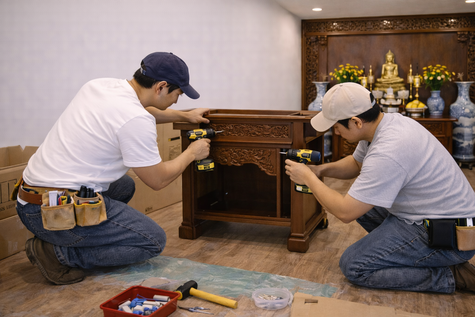 Lắp đặt nội thất phòng thờ