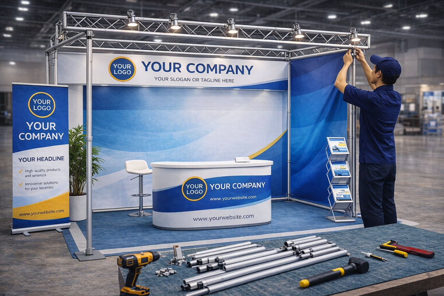 Lắp đặt vách – quầy – kệ | Gian hàng, booth trưng bày