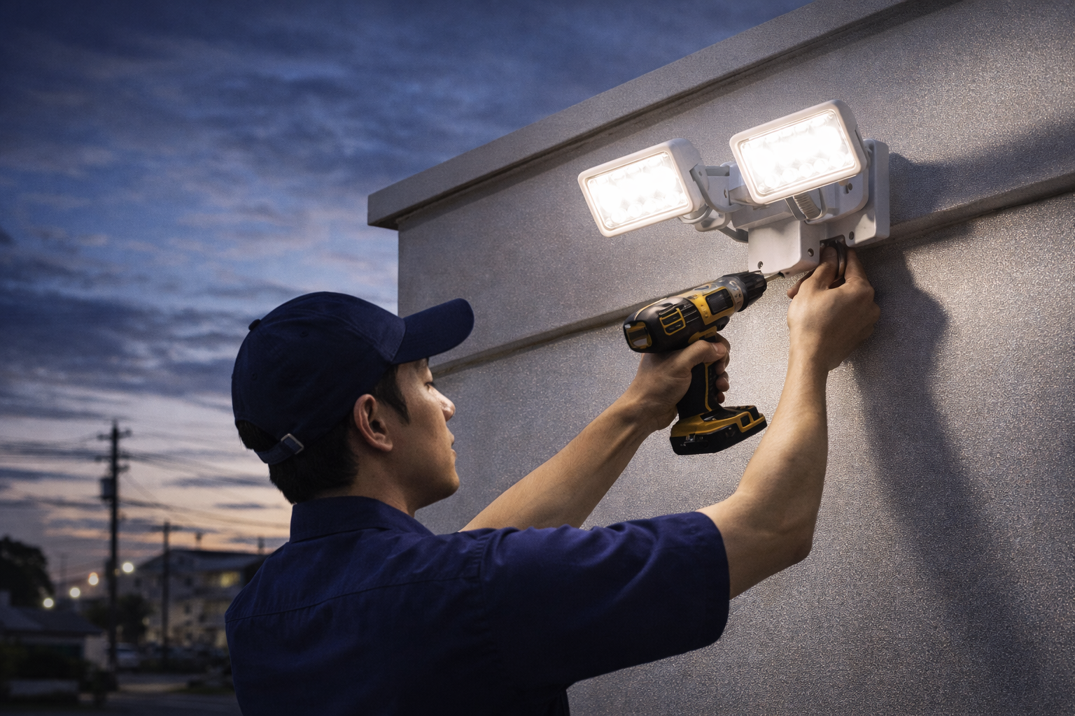 Lắp đèn chiếu sáng ngoài trời – An toàn, bền bỉ, thẩm mỹ