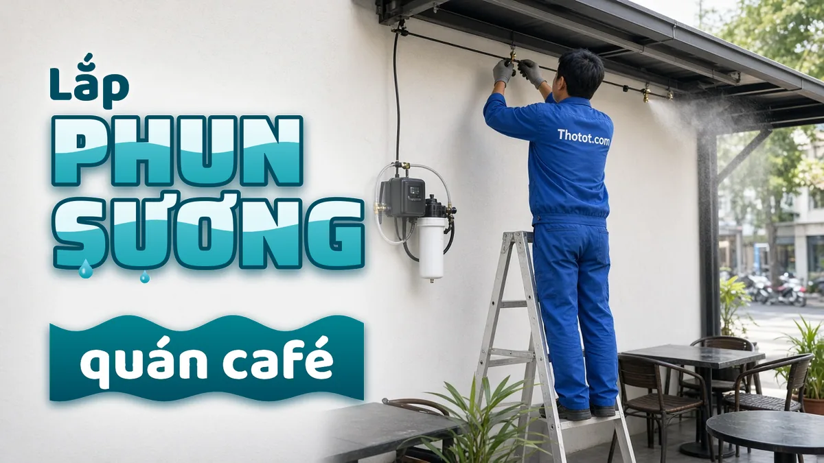 Lắp hệ thống phun sương quán café