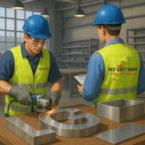 Lập phương án thi công chữ nổi