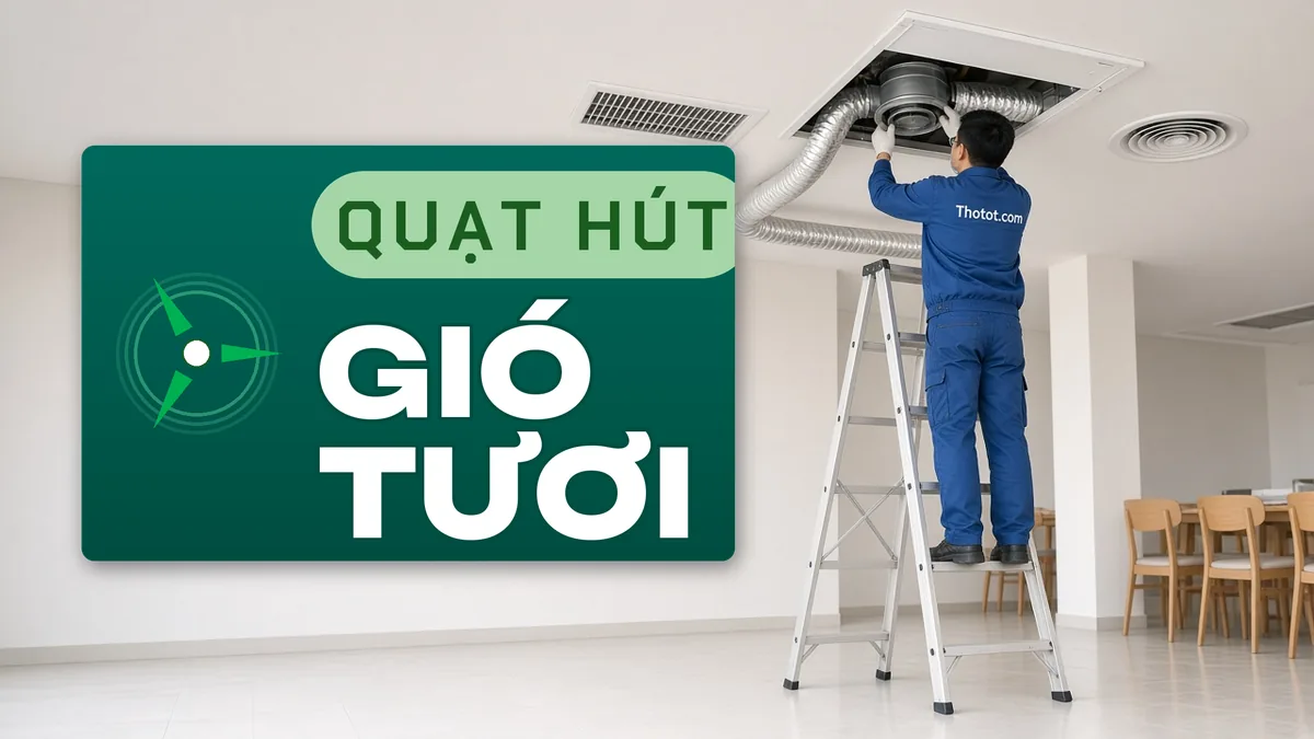 Lắp quạt hút, cấp gió tươi khu ăn uống nhà hàng