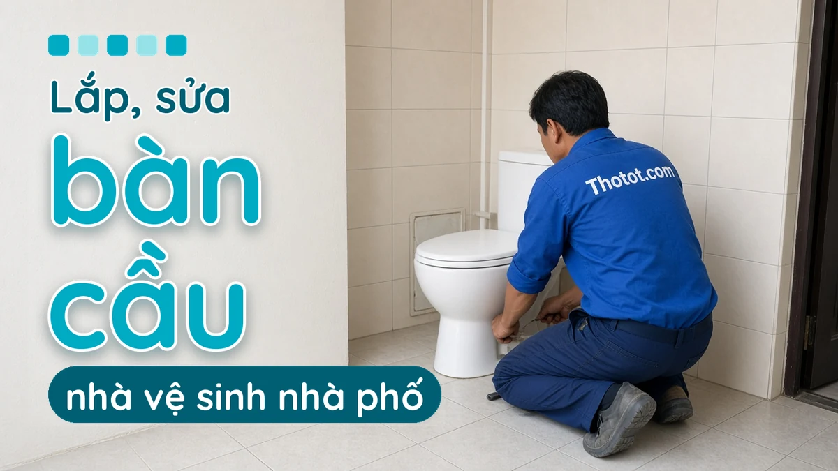 Lắp, sửa bàn cầu nhà vệ sinh nhà phố
