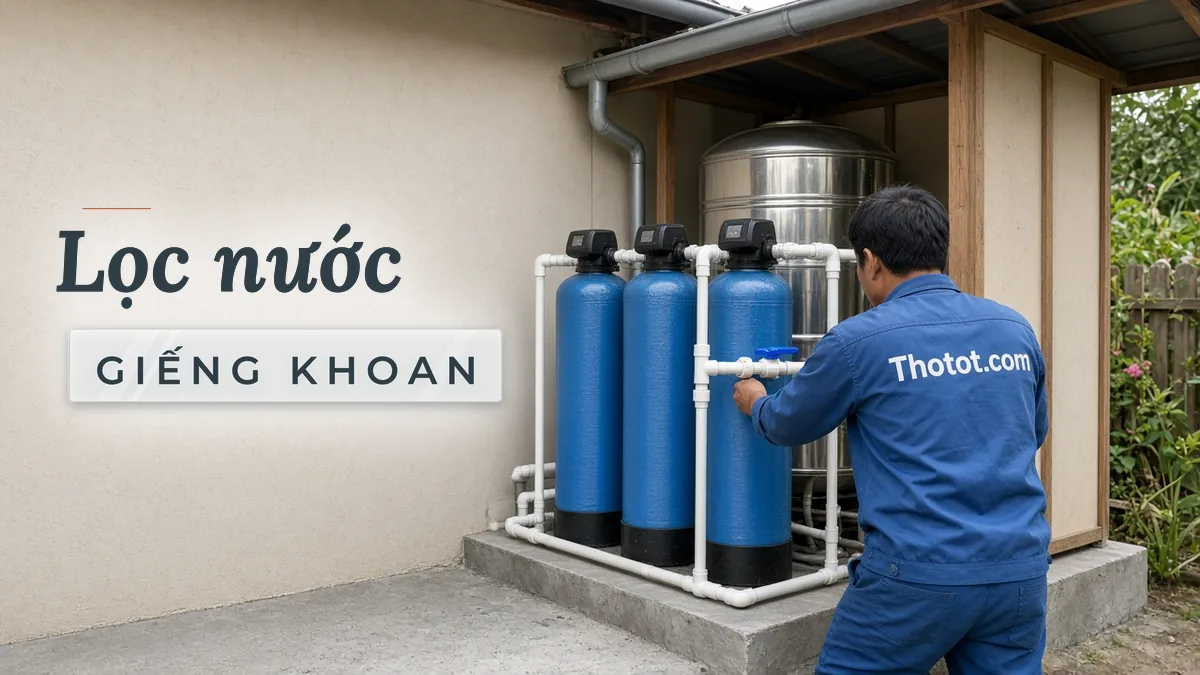 Lắp, sửa bộ lọc nước giếng khoan nhà vườn