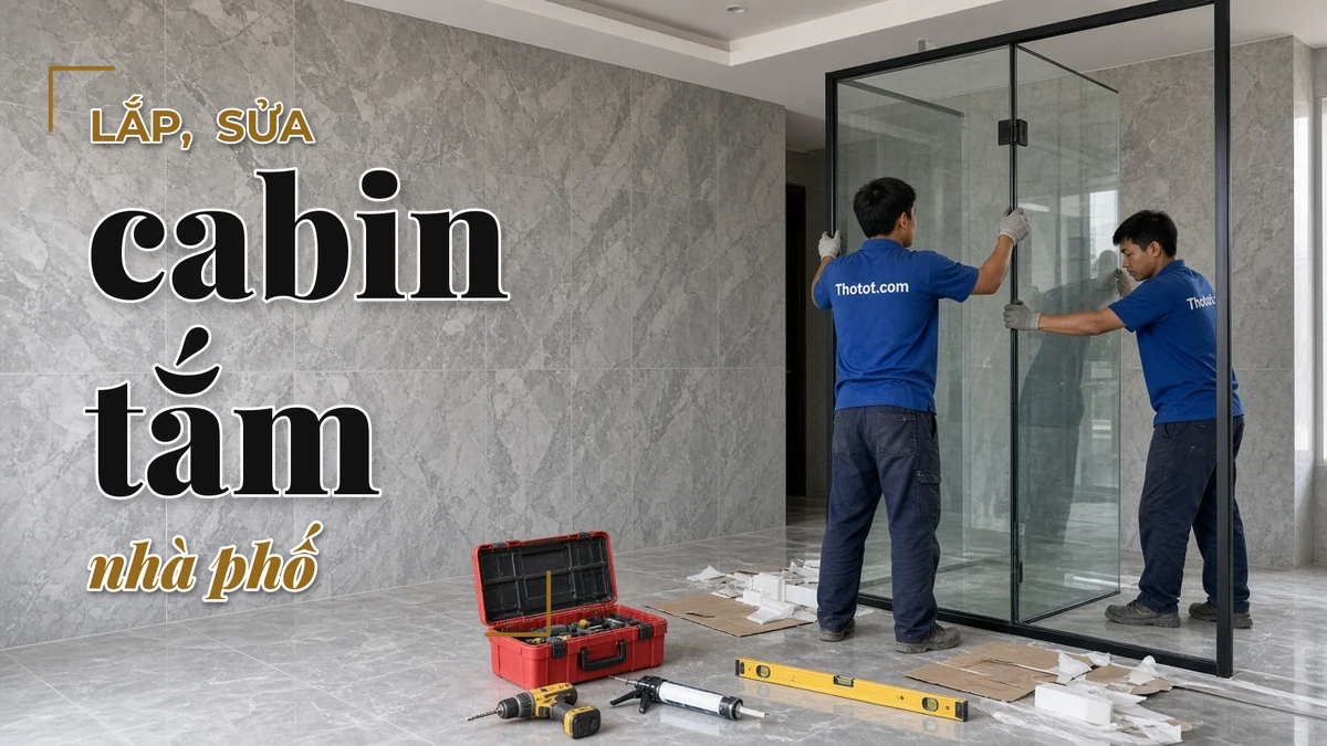 Lắp, sửa cabin tắm nhà phố