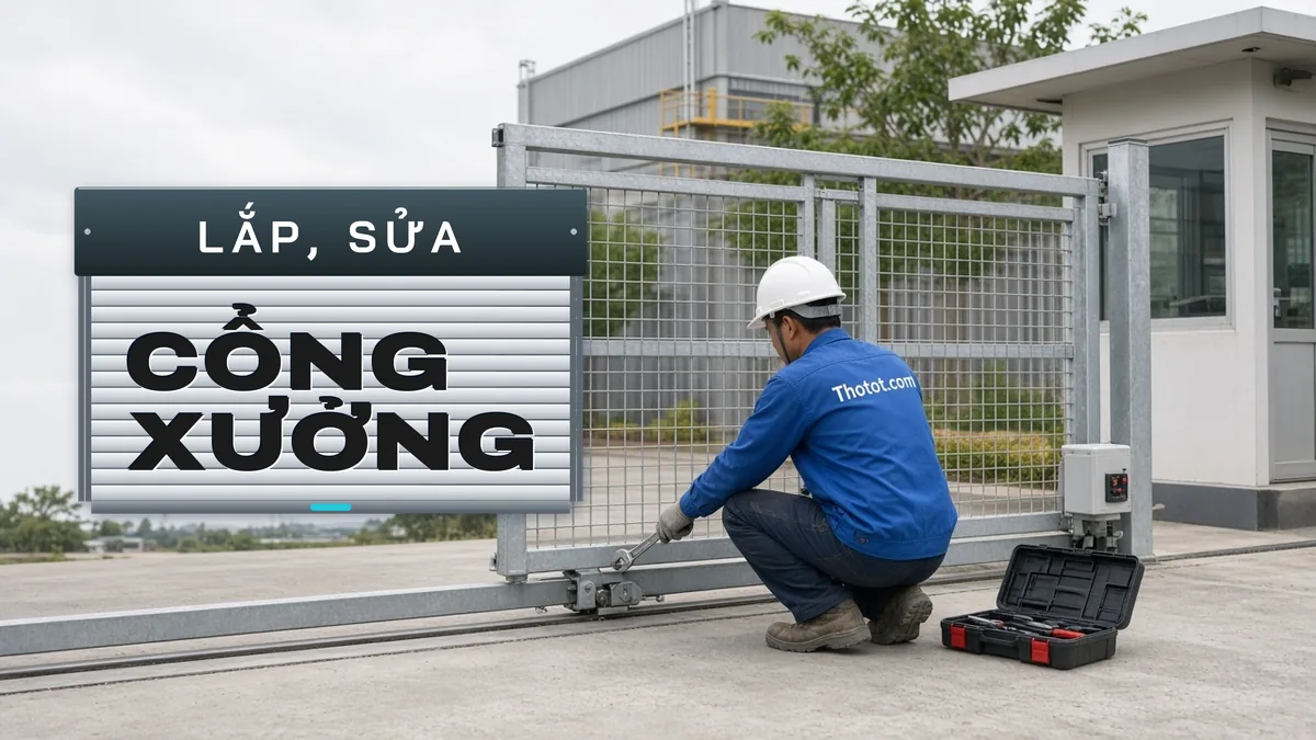 Lắp, sửa cổng nhà xưởng