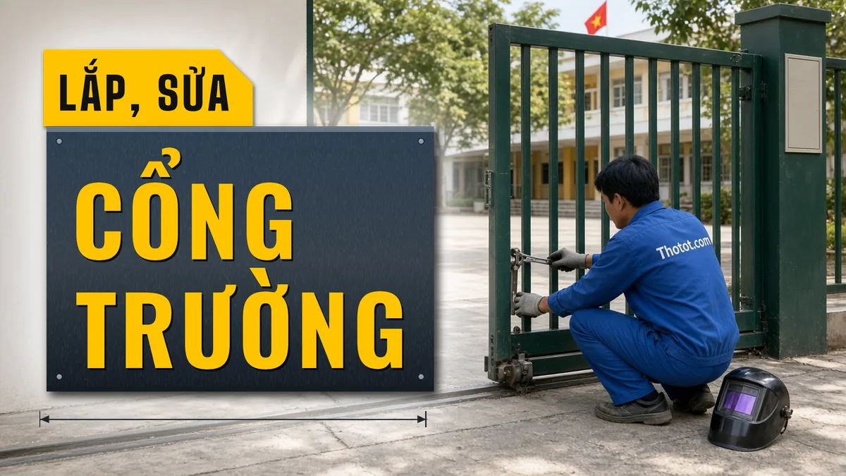 Lắp, sửa cổng trường học