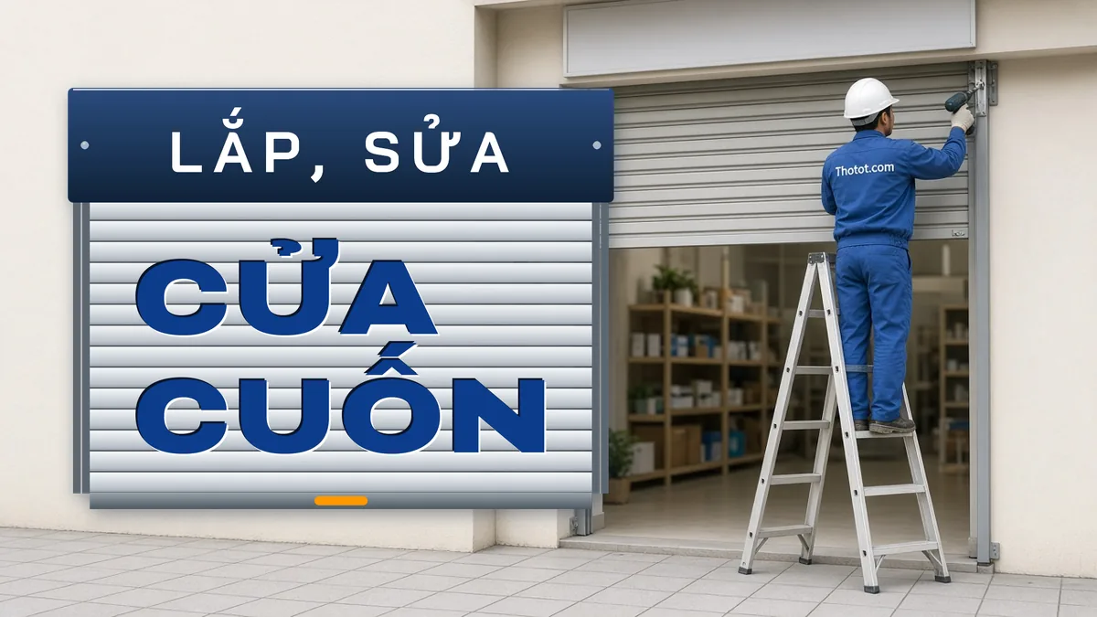 Lắp, sửa cửa cuốn cửa hàng