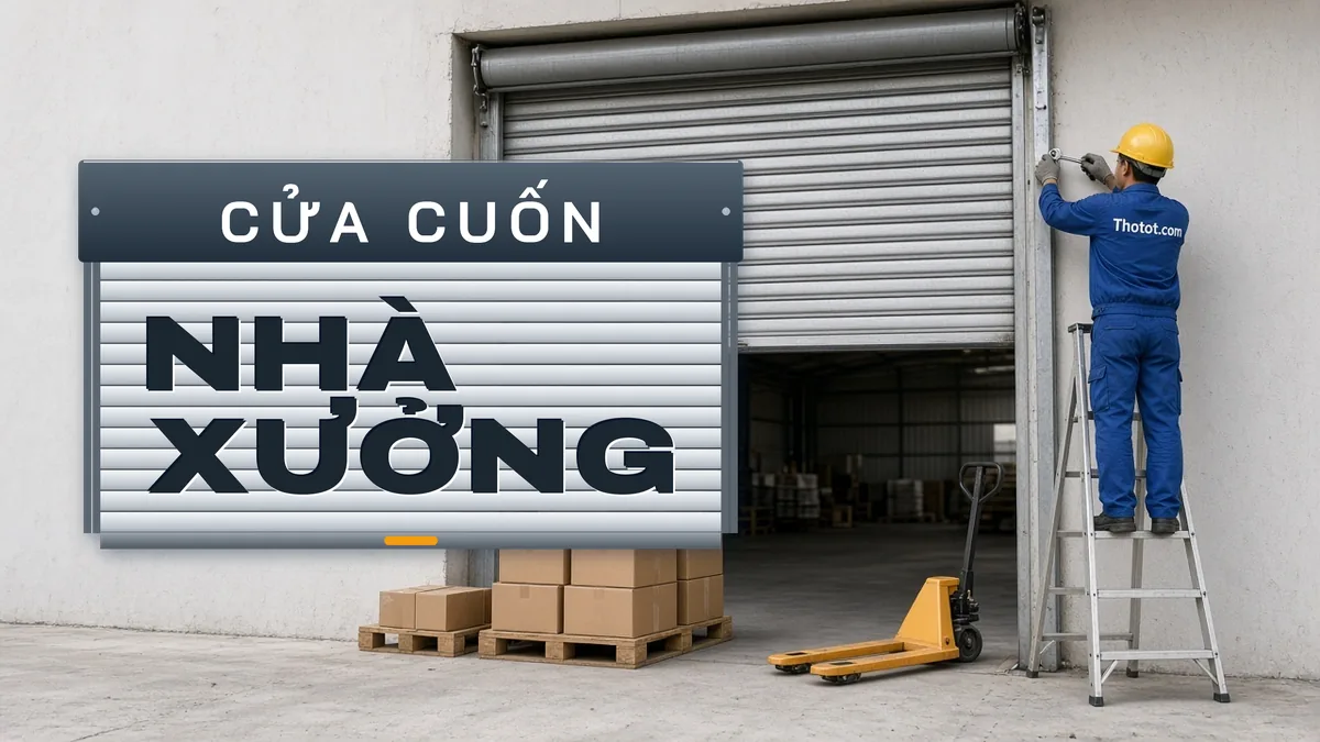 Lắp, sửa cửa cuốn khu giao nhận hàng nhà xưởng