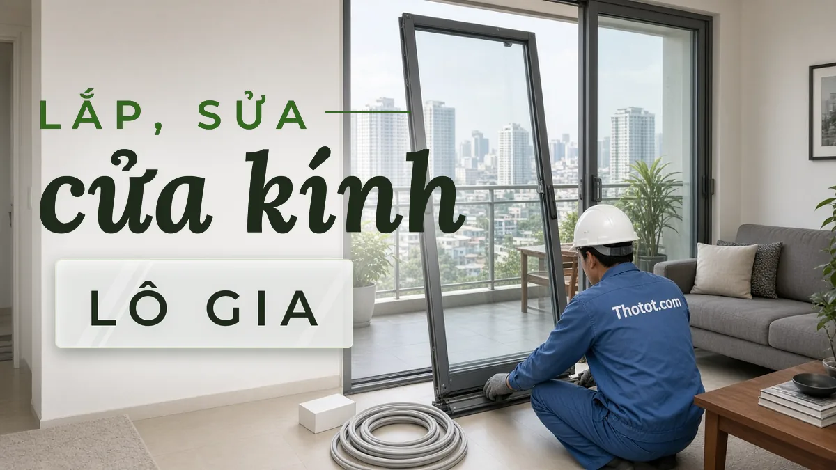 Lắp, sửa cửa kính lô gia căn hộ chung cư