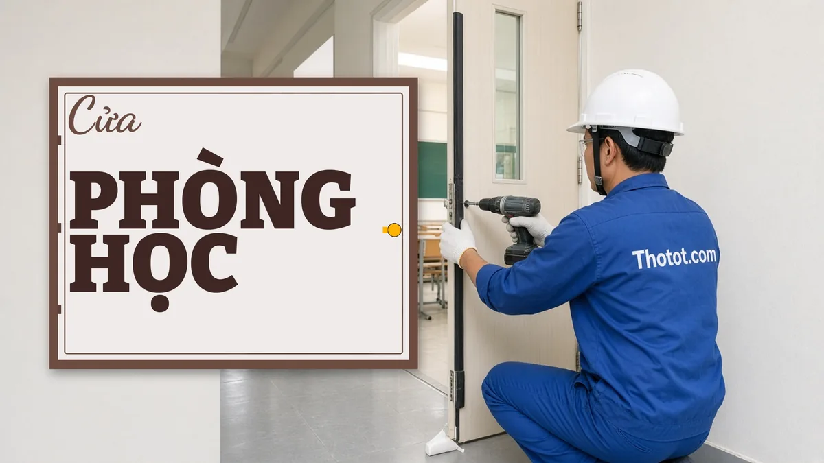 Lắp, sửa cửa phòng học