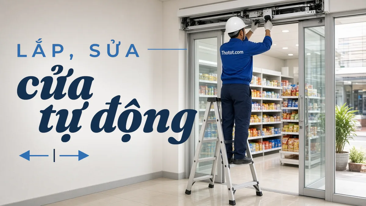 Lắp, sửa cửa tự động cửa hàng